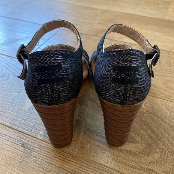 Toms Heels Sienna Ankle Strappy Cork Wedge Sandals 301215, Women’s size 10 - Picture 2 of 10